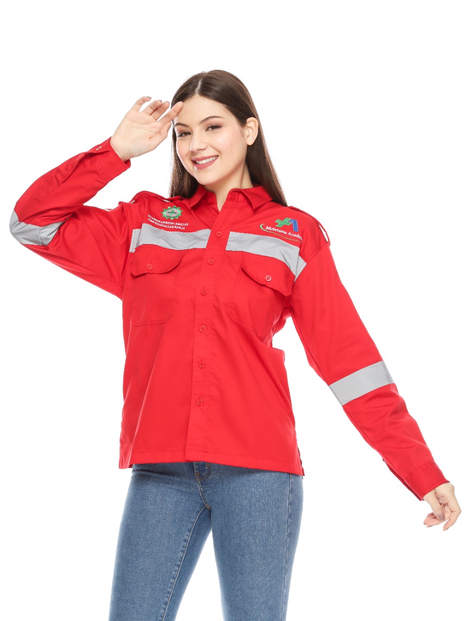 Kemeja Safety Merah