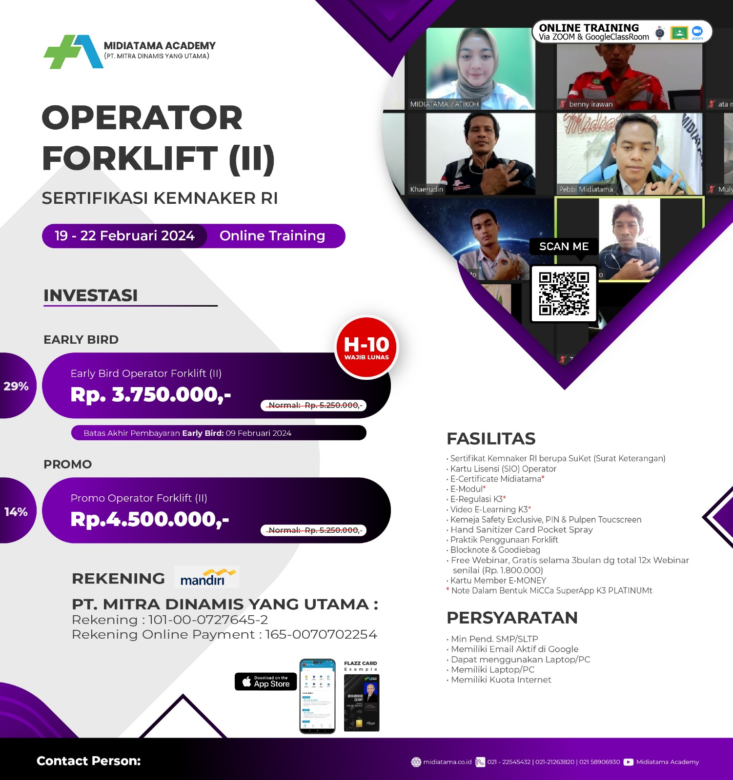 Operator Forklift Kelas II Batch 19 - Midiatama Academy