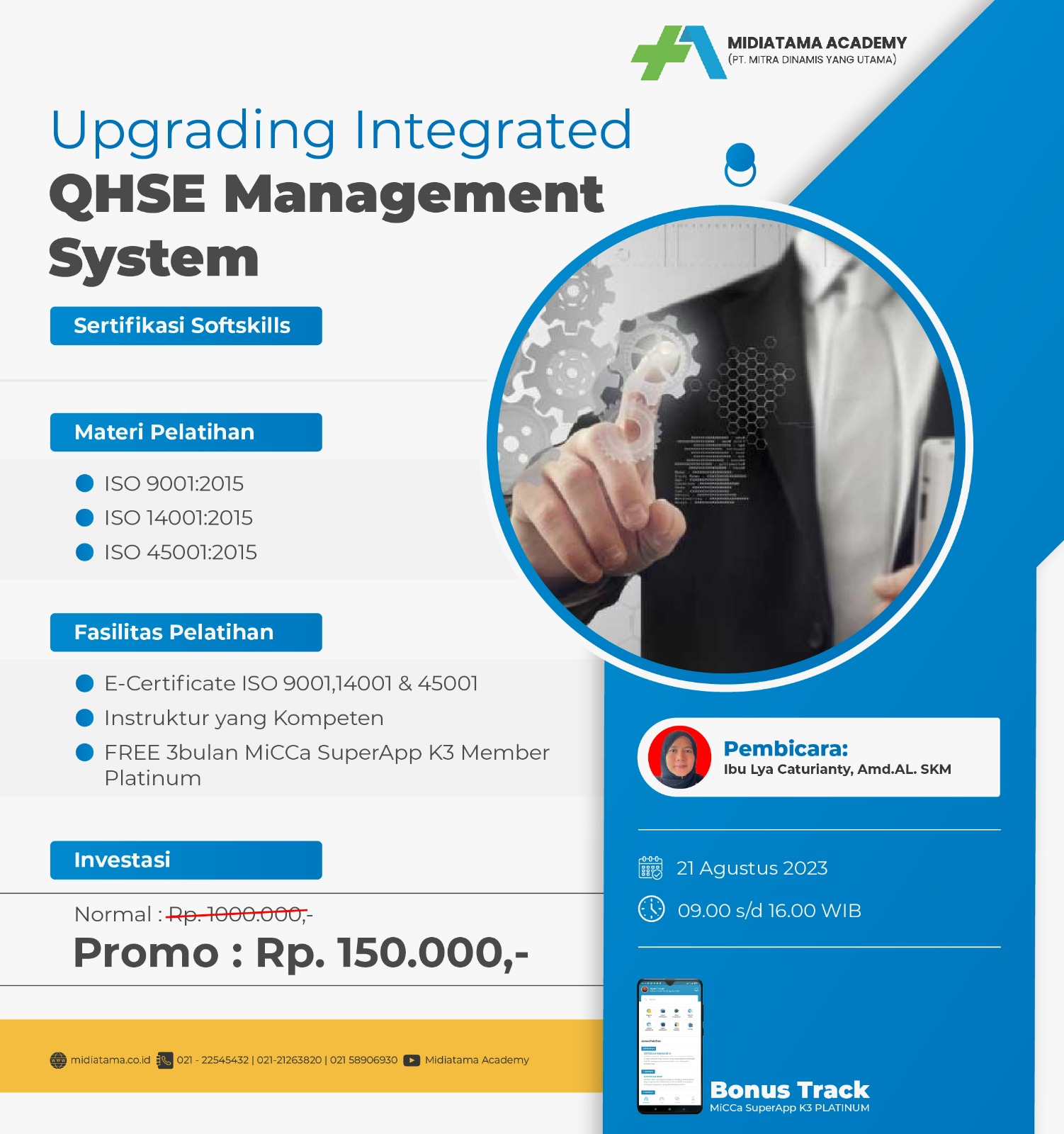 Awareness ISO 9001:2015 Quality Management System Batch 6 - Midiatama ...